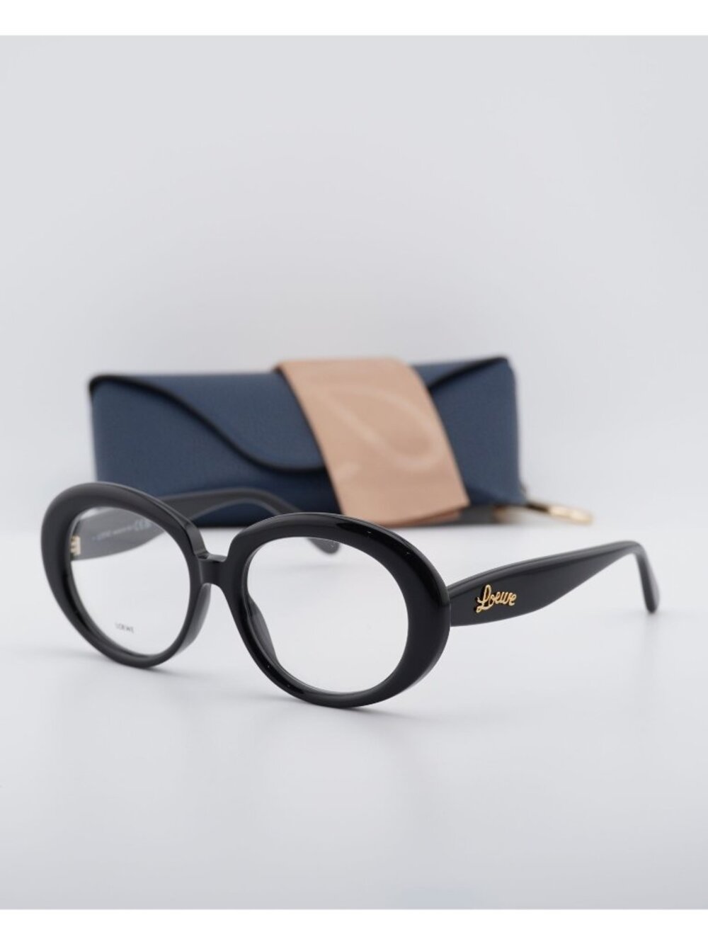 Loewe LW50089I 001 Oval Eyeglasses 53mm - Shiny Black